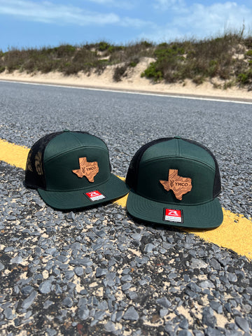 YMCO. Leather Patch Hat Texas — Green